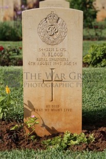 BEIRUT WAR CEMETERY - BLOOD, NORMAN